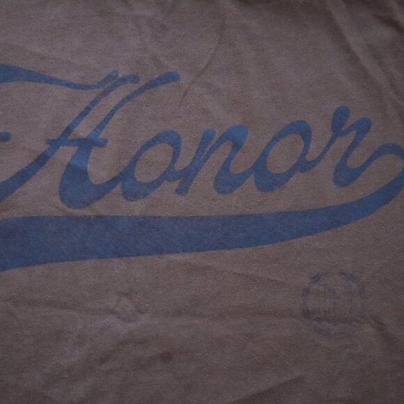 Honor The Gift Size Mens XL, chocolate brown  with black writing T-Shirt - Picture 6 of 9
